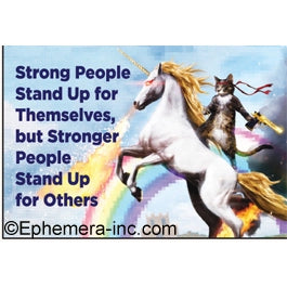 Strong People Stand Up Magnet - Geektopia by KAC - Strong Magnets Small