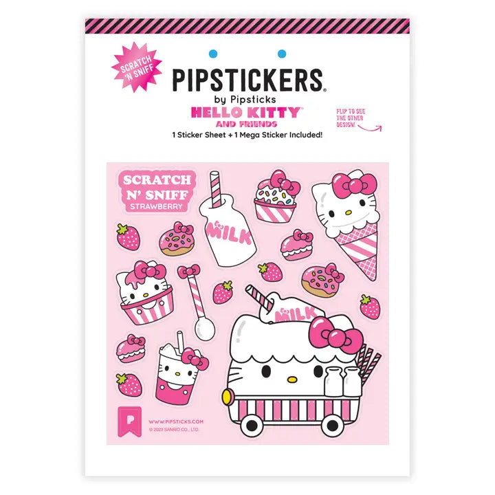 Sanrio Hello Kitty Milk Cart Scratch 'n Sniff Pipstickers