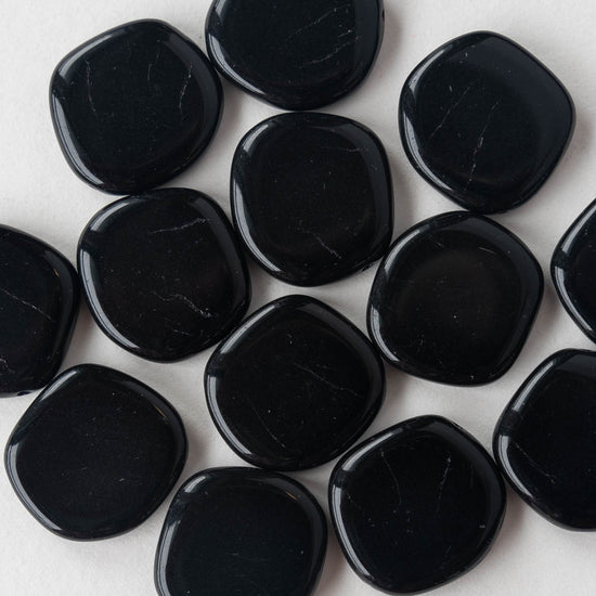 20mm Sun Coin Beads - Black - 1 bead – funkyprettybeads