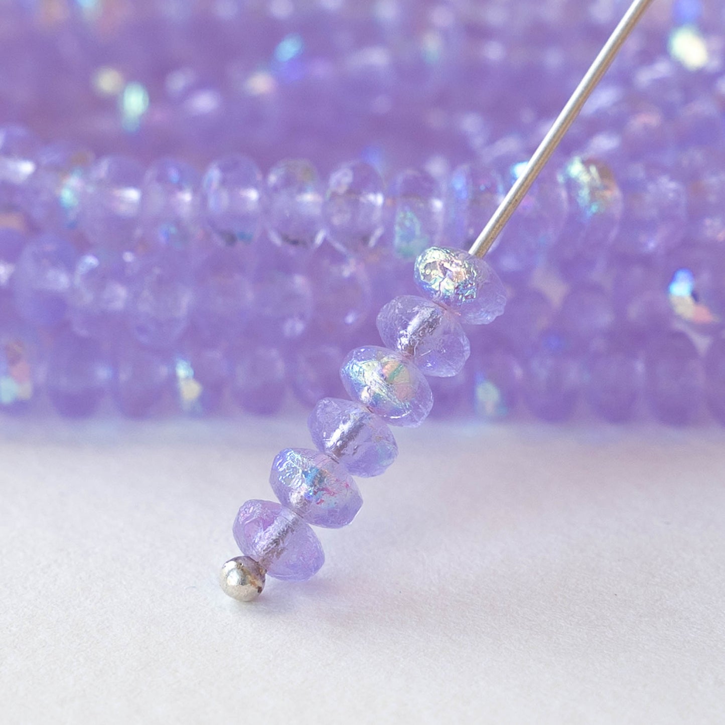  HZLXF1 Faceted Round Purple Beads for Jewelry Making