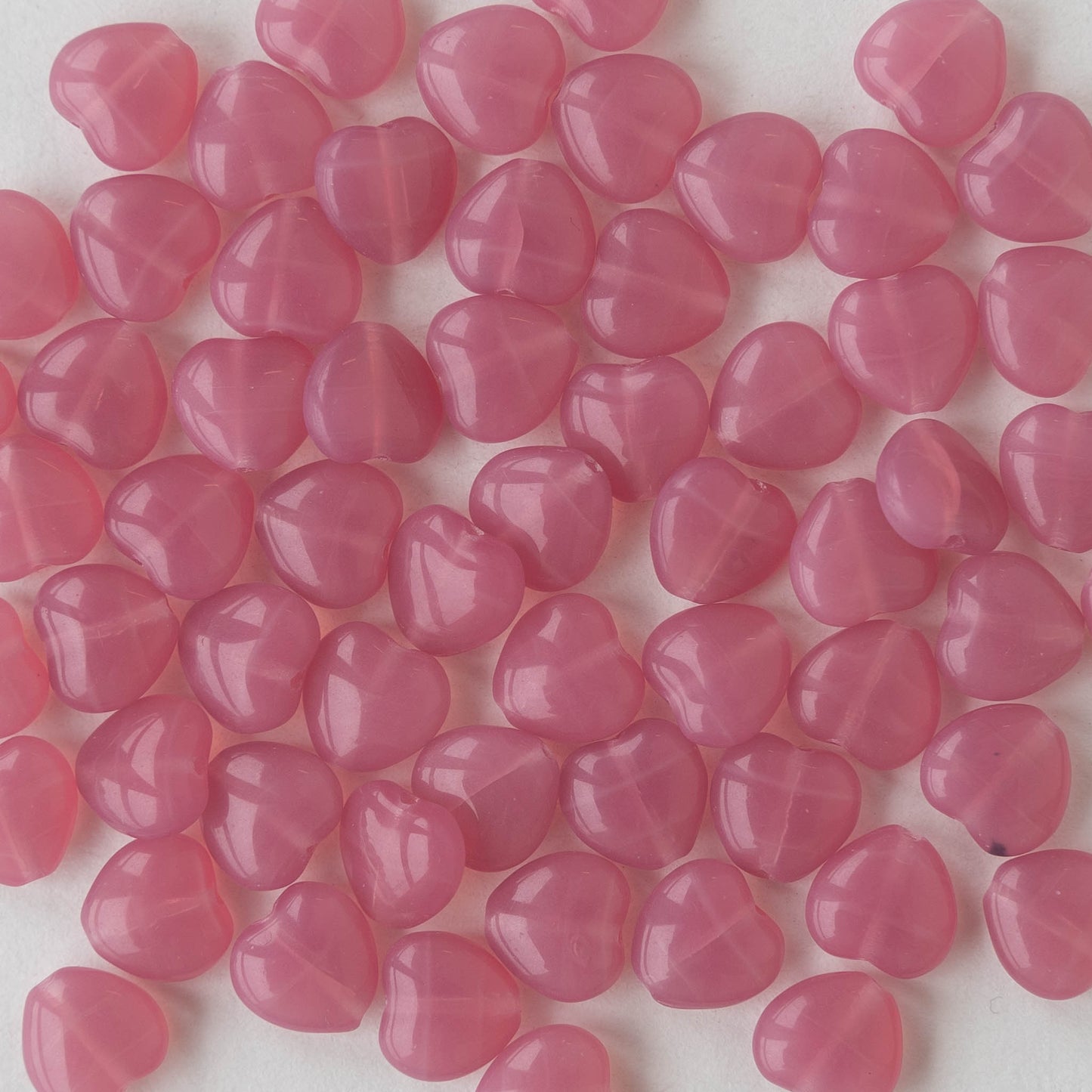 15mm Glass Heart Beads - Orange Striped - 10 – funkyprettybeads