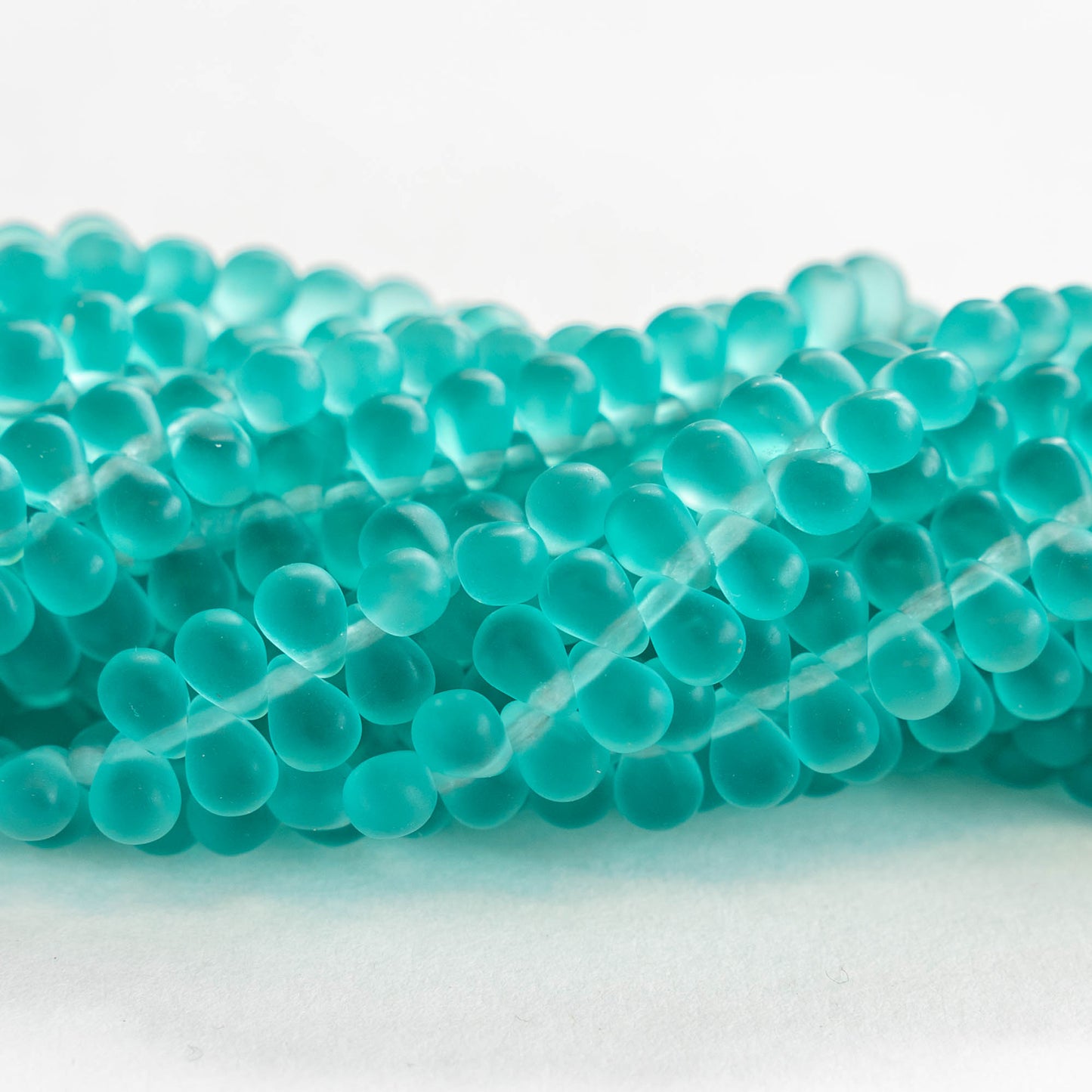 4x6mm Glass Teardrop Beads - Celadon Green Luster - Czech Glass Beads –  funkyprettybeads