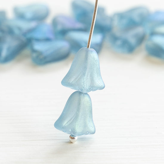 15mm Butterfly Beads - Light Blue Matte AB - 10 – funkyprettybeads