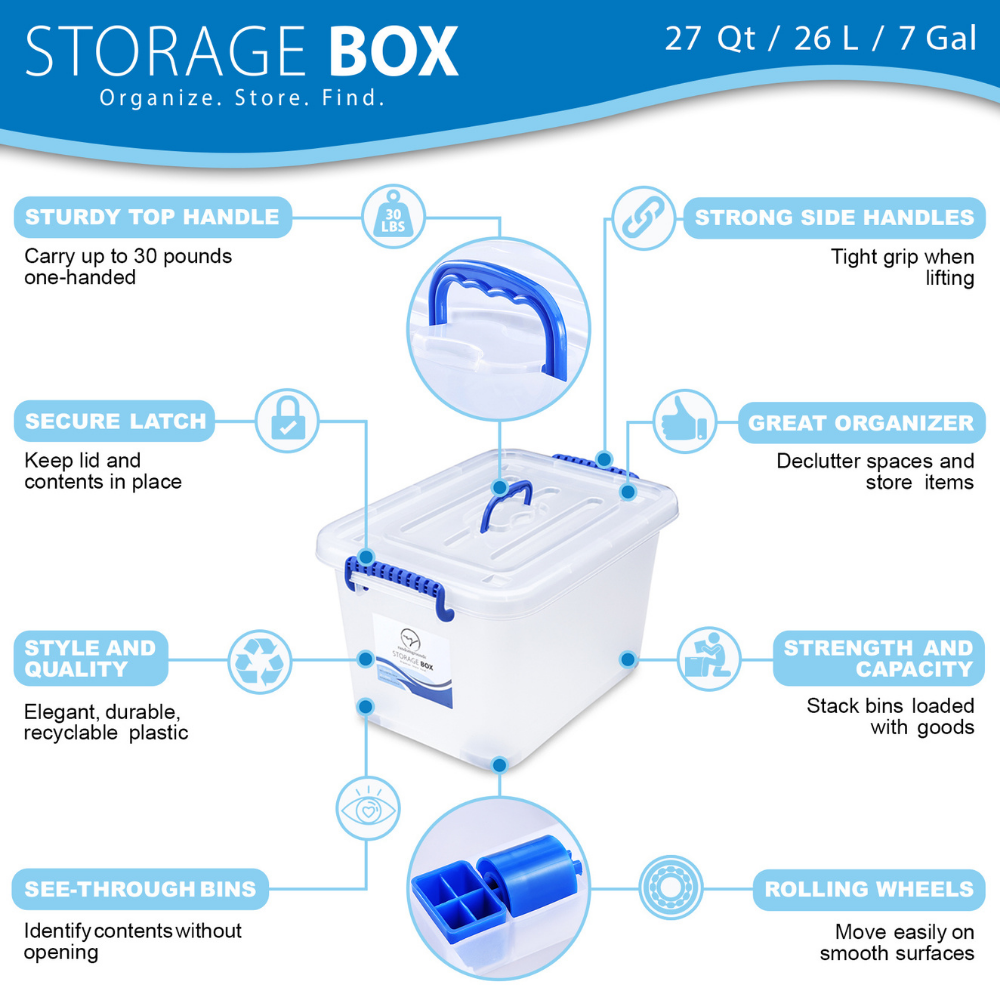 27 Quart Storage Bins With Wheels   2 B90ac9b2 Ac0a 403f B8b5 B61a2d086870 