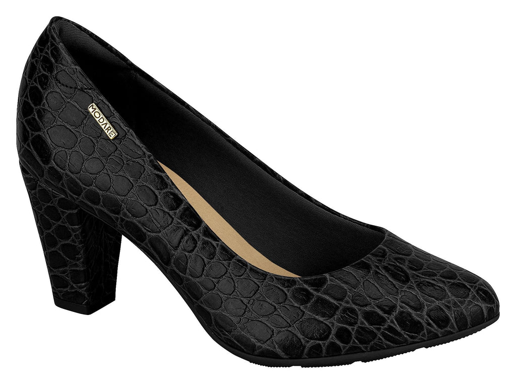 Modare  Women Fashion Comfortable Innersole Shoe in Croco Blac |  Piccadilly Shoes