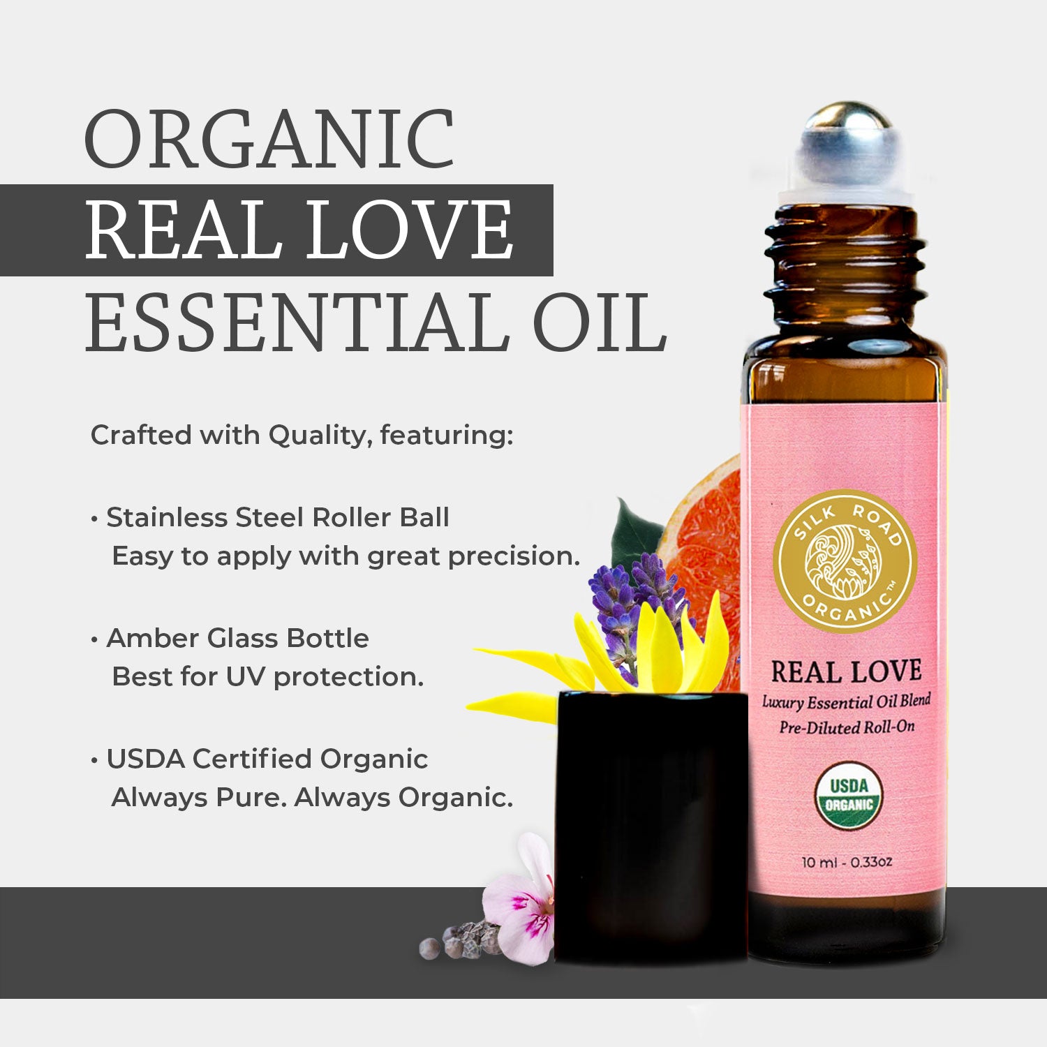USDA Organic WELLNESS™ Essential Oil Roll-on - Silk Road Organic®