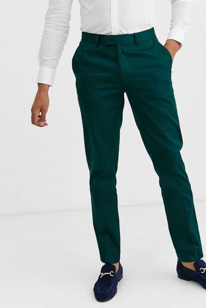 Style Linen Trousers Men's Gurkha Business High Waist Straight Pants High  Waist | eBay