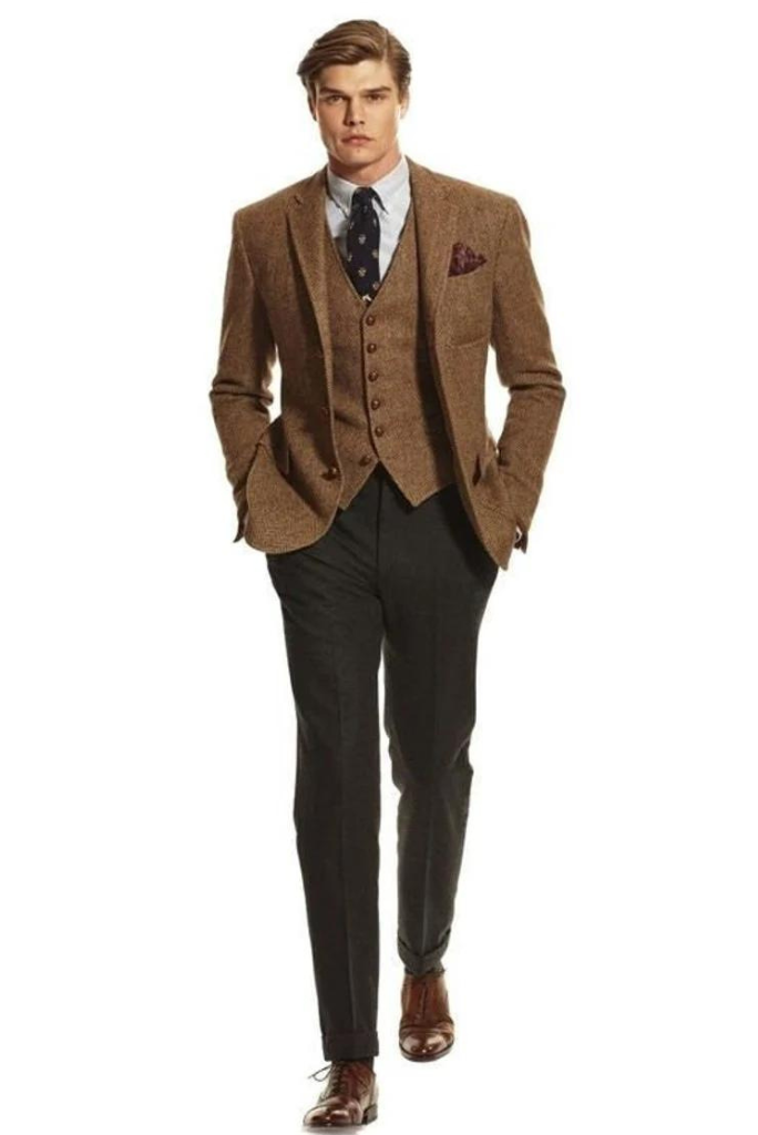 Men's Brown Suit | Brown Suit for Men | Coffee Brown Suit– SAINLY