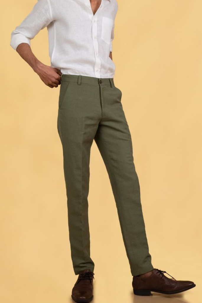 Men Elegant Olive Green Pant| Office Wear Pant | Wedding Pant | Sainly–  SAINLY