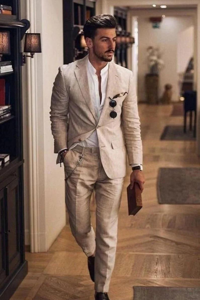 wedding linen suits mens