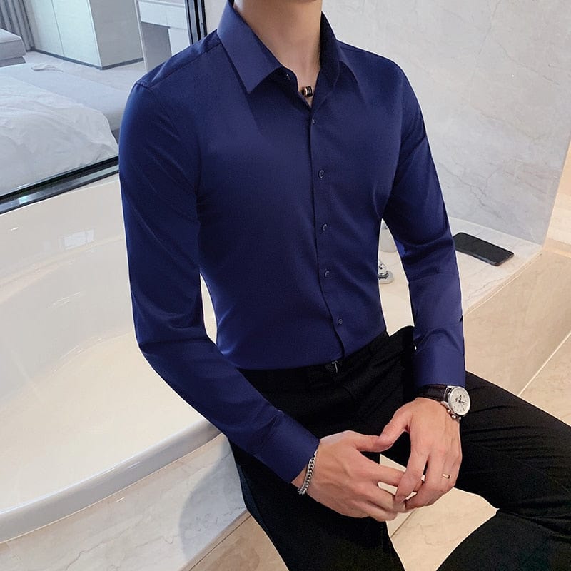 Men's Casual Shirt | British Style Long Sleeve Shirt For Men | SAINLY