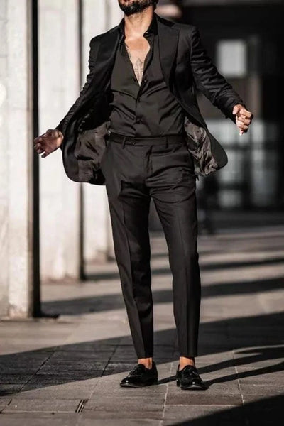 Men Party Suit Men's Clothing Men Black Suit For Groom Wedding Suit Sl ...