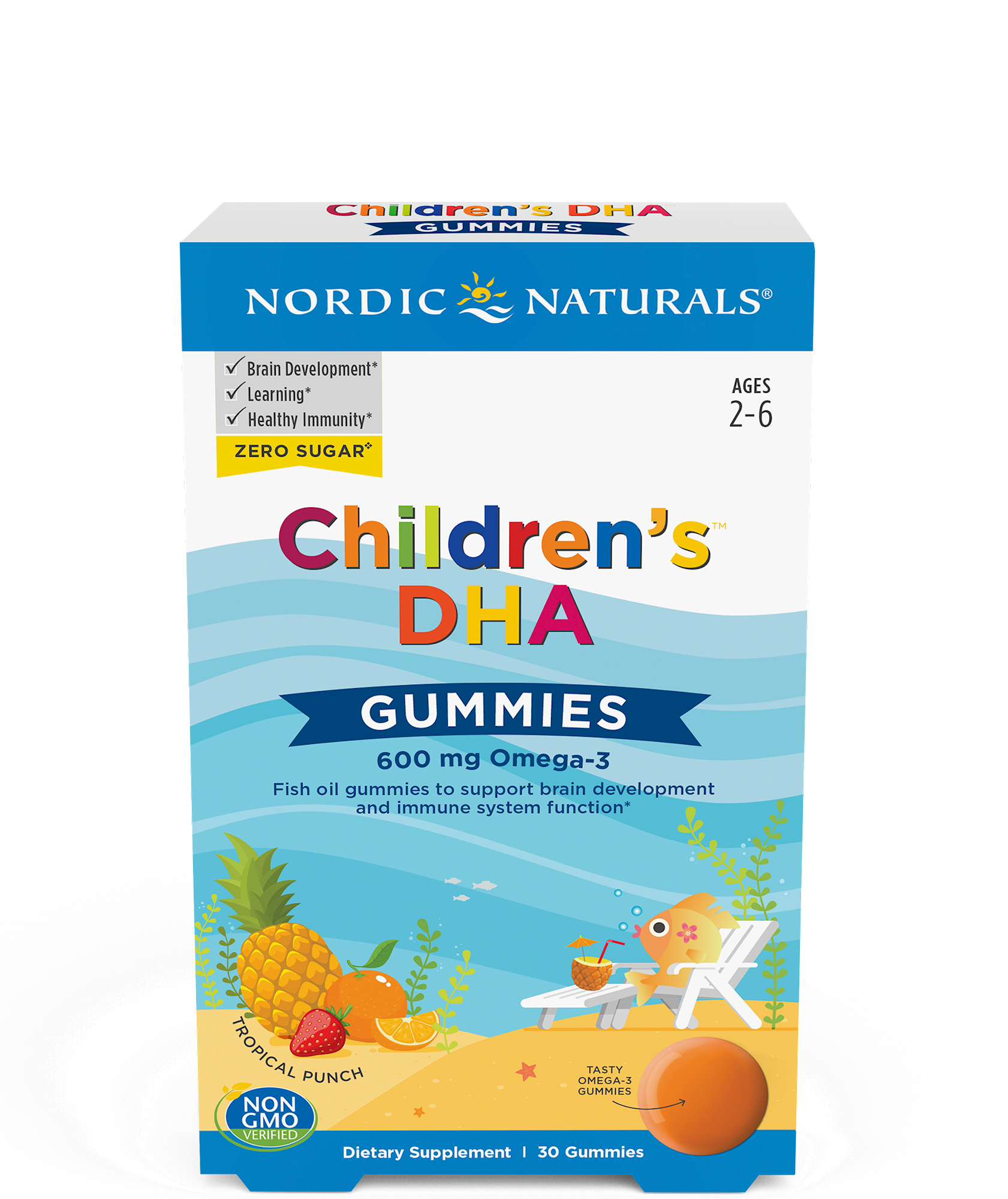 Nordic Naturals Children's DHA Xtra Liquid, Berry Punch, 880 Mg, 2