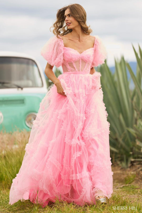 Sherri Hill Long Velvet Sequin Dress 55391 – Terry Costa