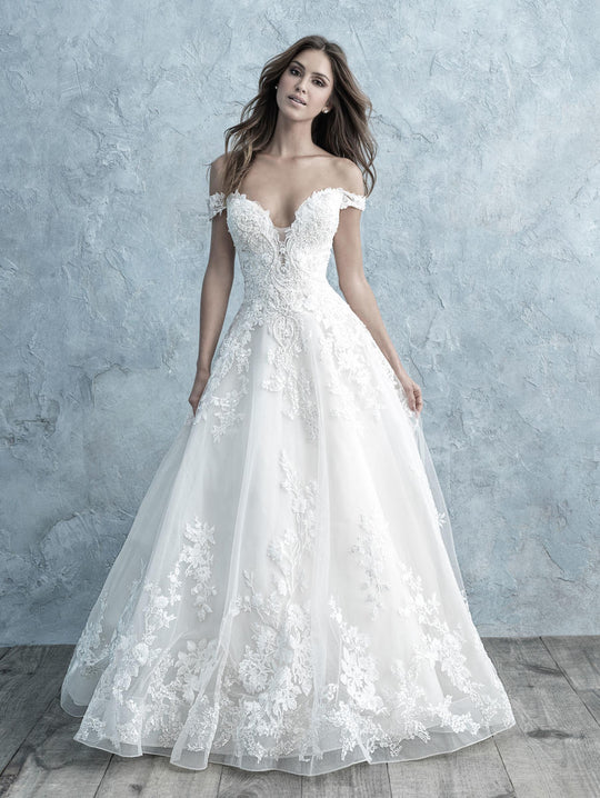 A-line See Through V Neck Long Sleeves Wedding Dress SW353 | Simidress