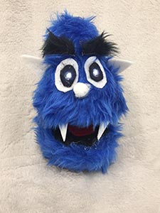 Blue puppet head