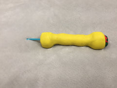 Assistive Crochet needles with oven clay