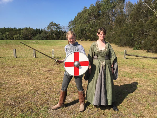 Medieval costume - chain mail and dress