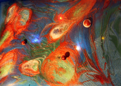 Abstract resin with lights