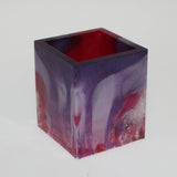 Pink and purple resin pot
