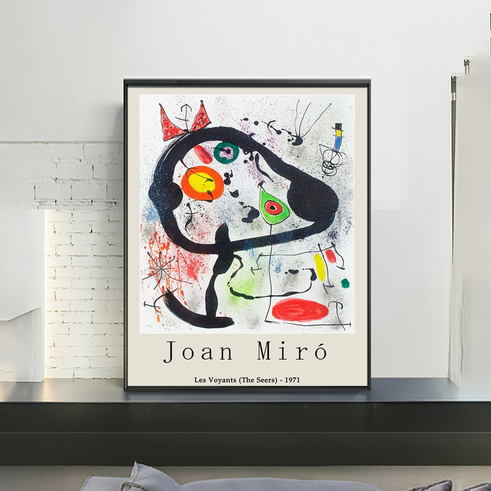 Joan Miro - Sculptures et céramiques - Exhibition Poster - Art Print -  Vintage Painting Framed Mini Art Print by ArtAndCulture