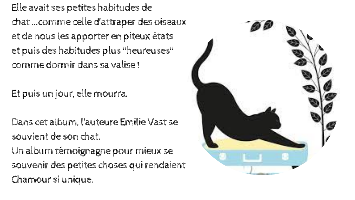 Album jeunesse deuil d'un chat : Chamour et tous ceux qui nous manquent