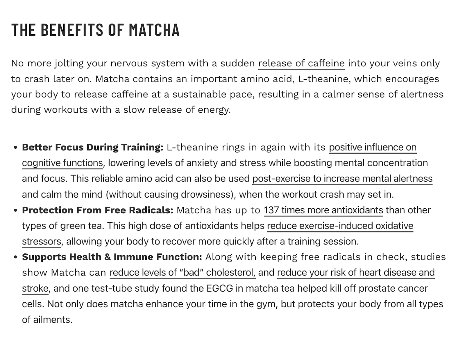 Benefits of Matcha Muscle and Fitness