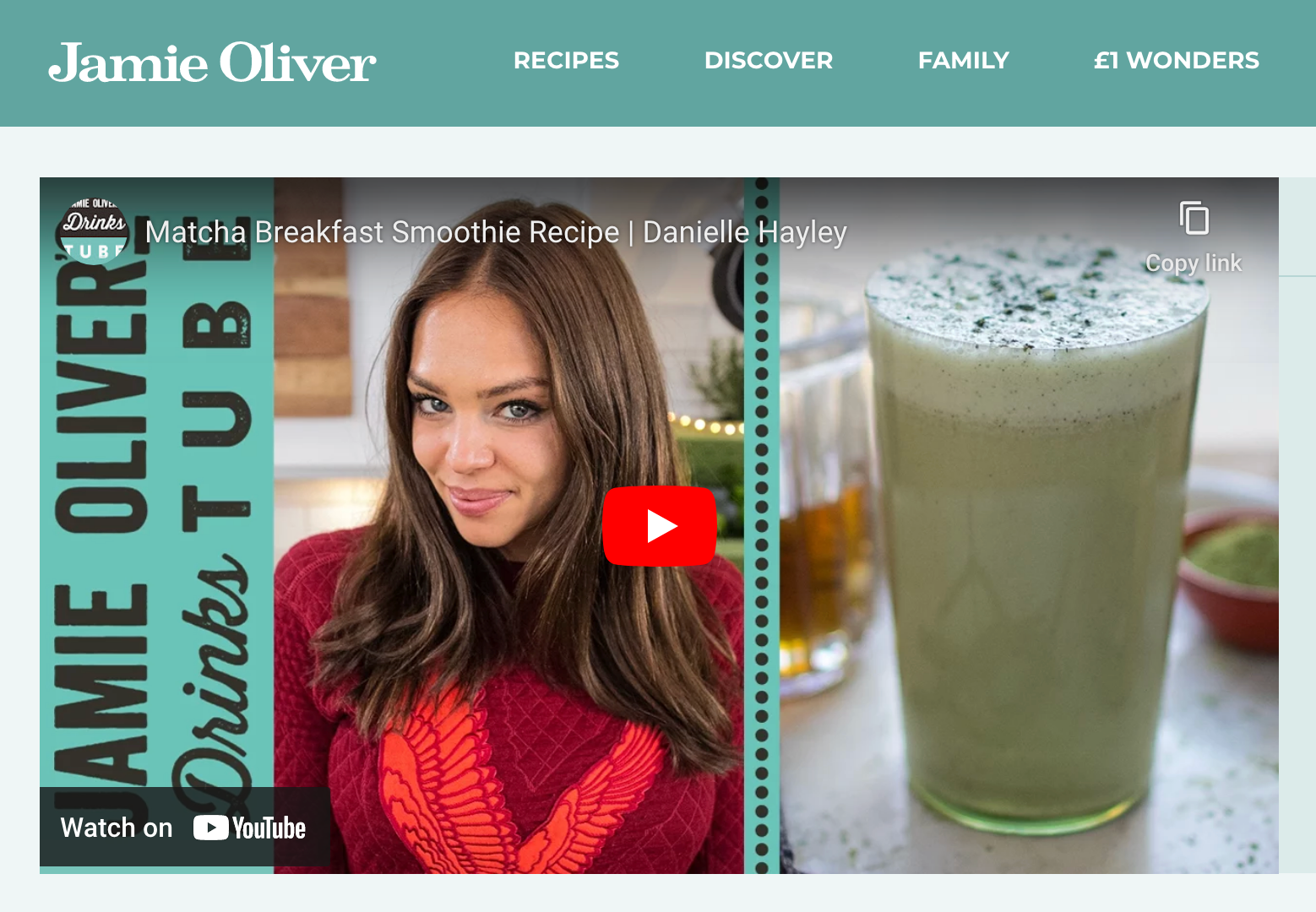 Jamie Oliver Matcha Latte