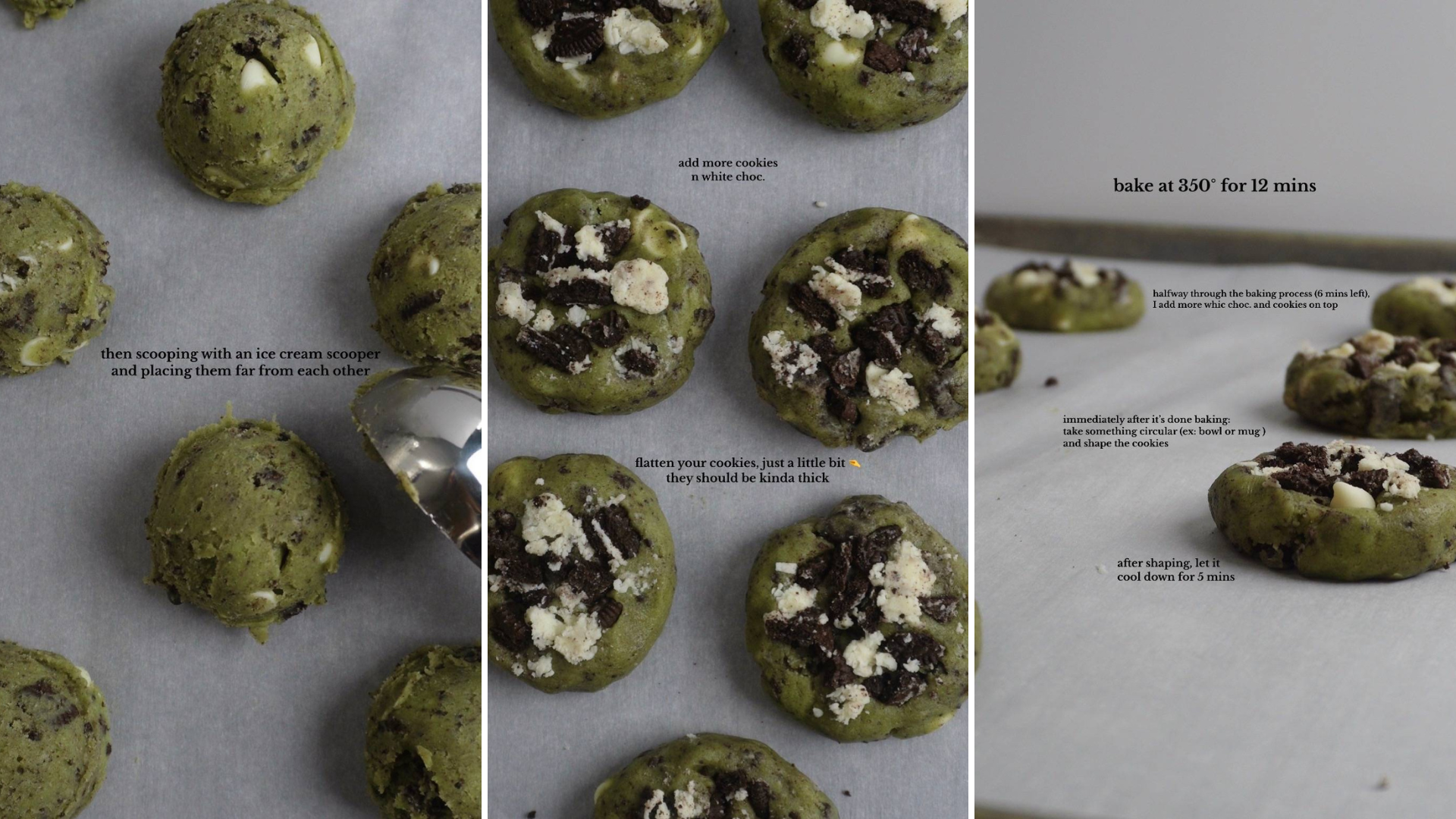 Baking Matcha Cookies