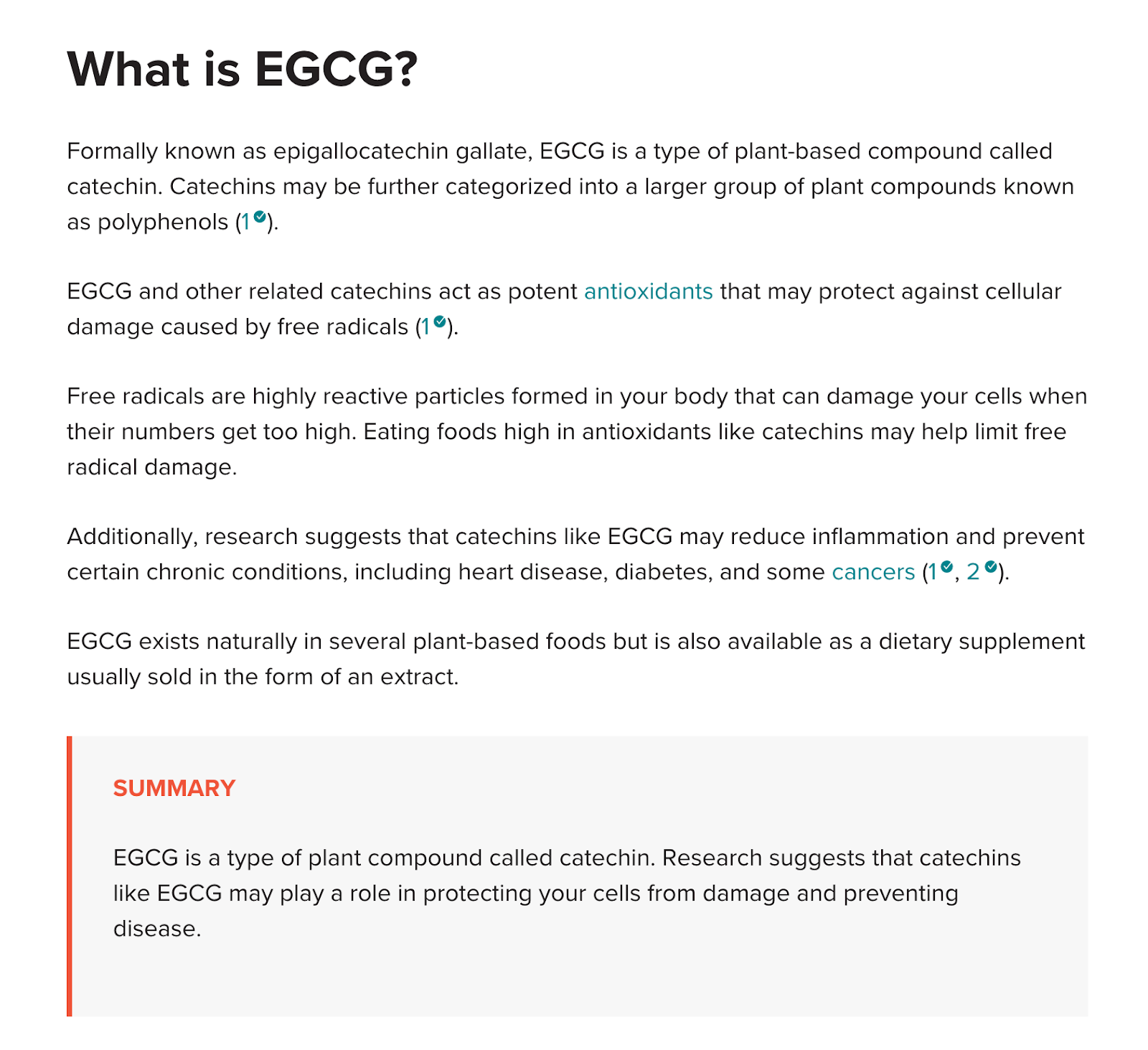 What is EGCG?