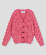 Solid colour mohair cardigan