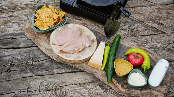 ingredients for campfire chicken nacho