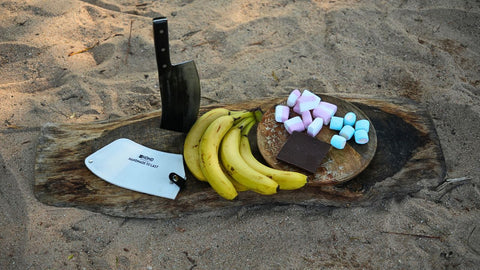 ingredients for the banana boat smores