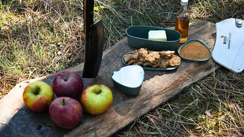 the ingredients for Caramel Apple Granola