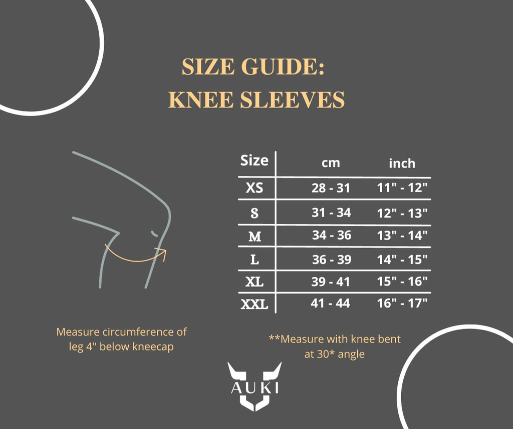 knee sleeve size guide