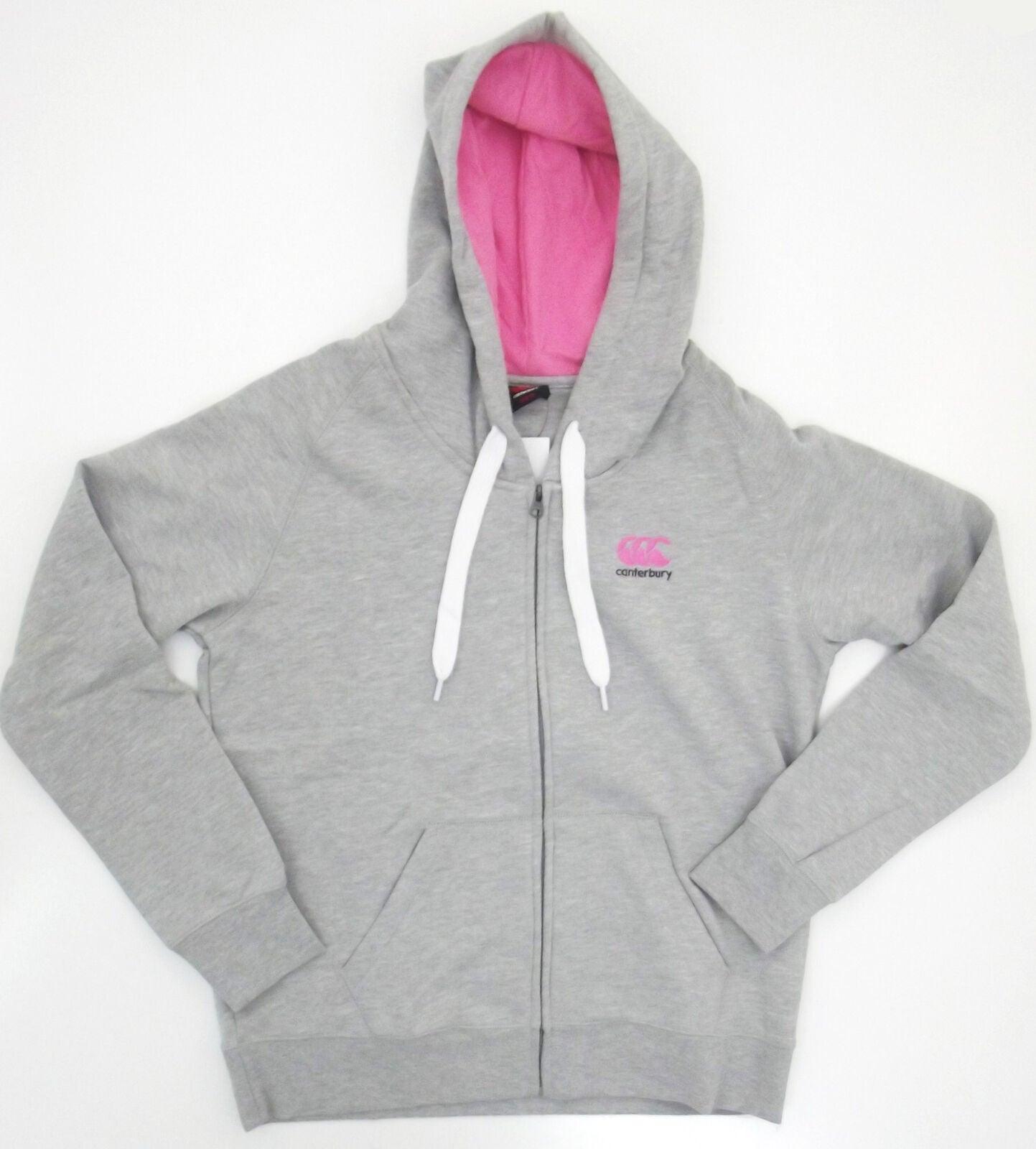 Canterbury Classic Ladies Classic Marl/Pink Zip Through Hoody