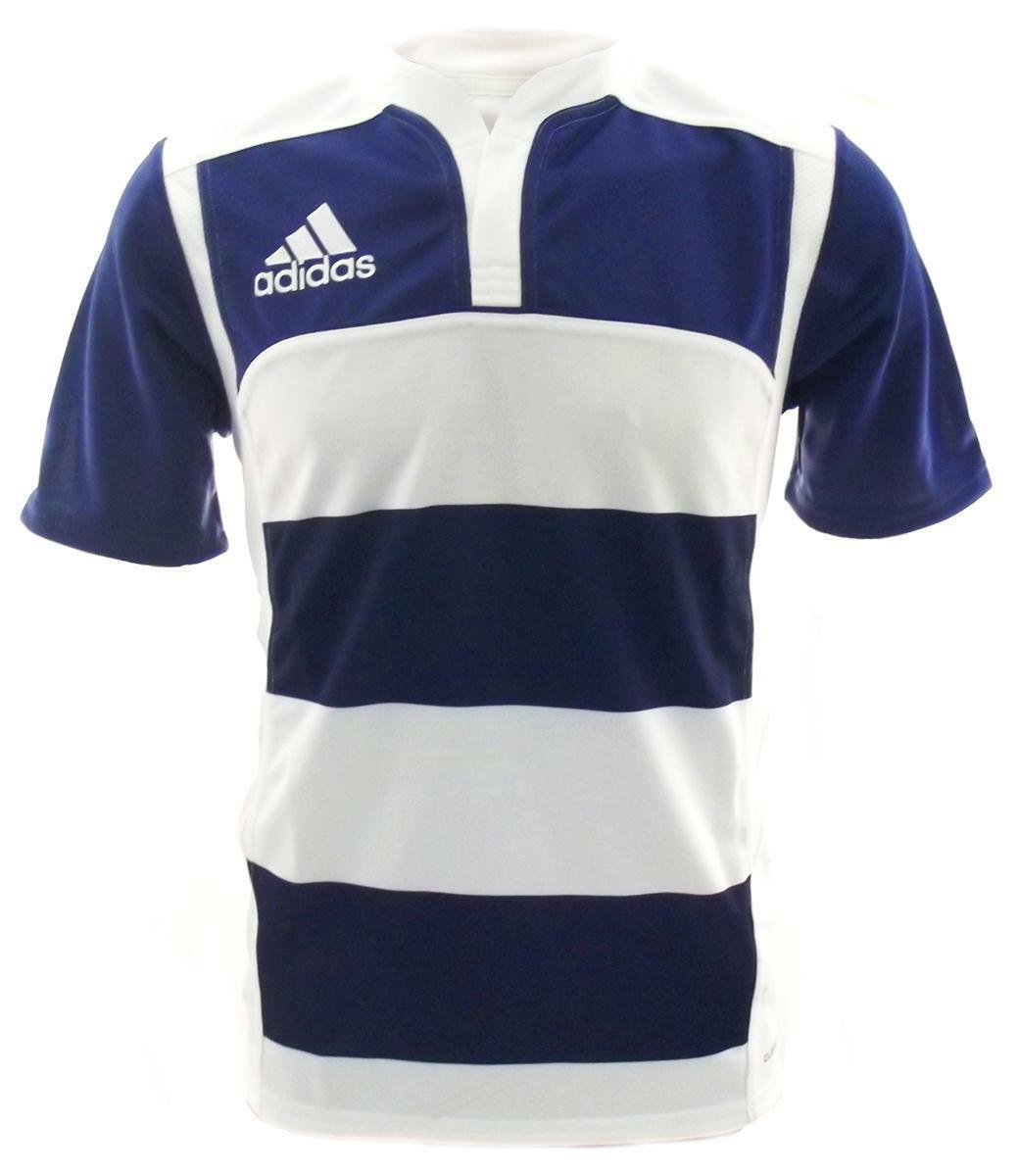 Adidas Hooped Adults Navy/White Match Rugby Shirt