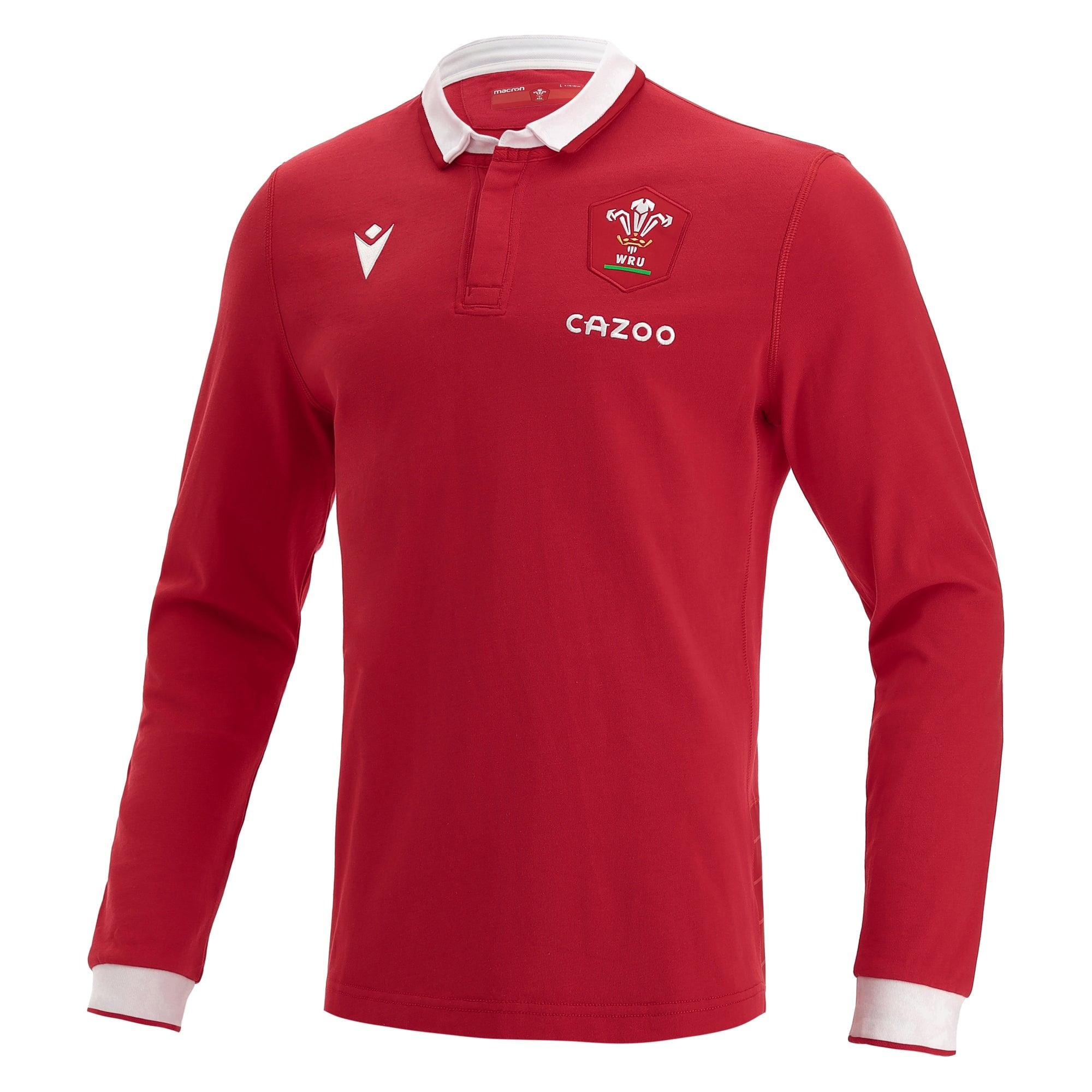 Macron Wales WRU 21/23 Kids Home Cotton Rugby Shirt