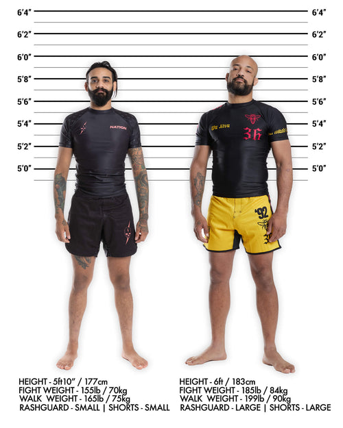 Nation Athletic Jiu JItsu, Short Sleeve BJJ Rash Guards