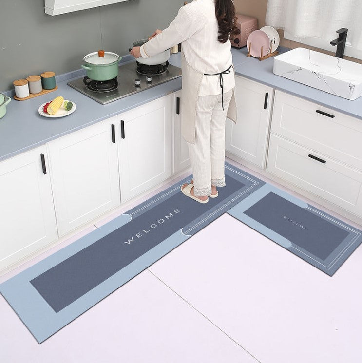 COSY HOMEER Soft Kitchen Rugs [2 PCS] for in Front of Sink Super Absorbent  Kitchen Floor Mats and Mats 20x30 Inch/20X48 Non-Skid Kitchen Mat Standing