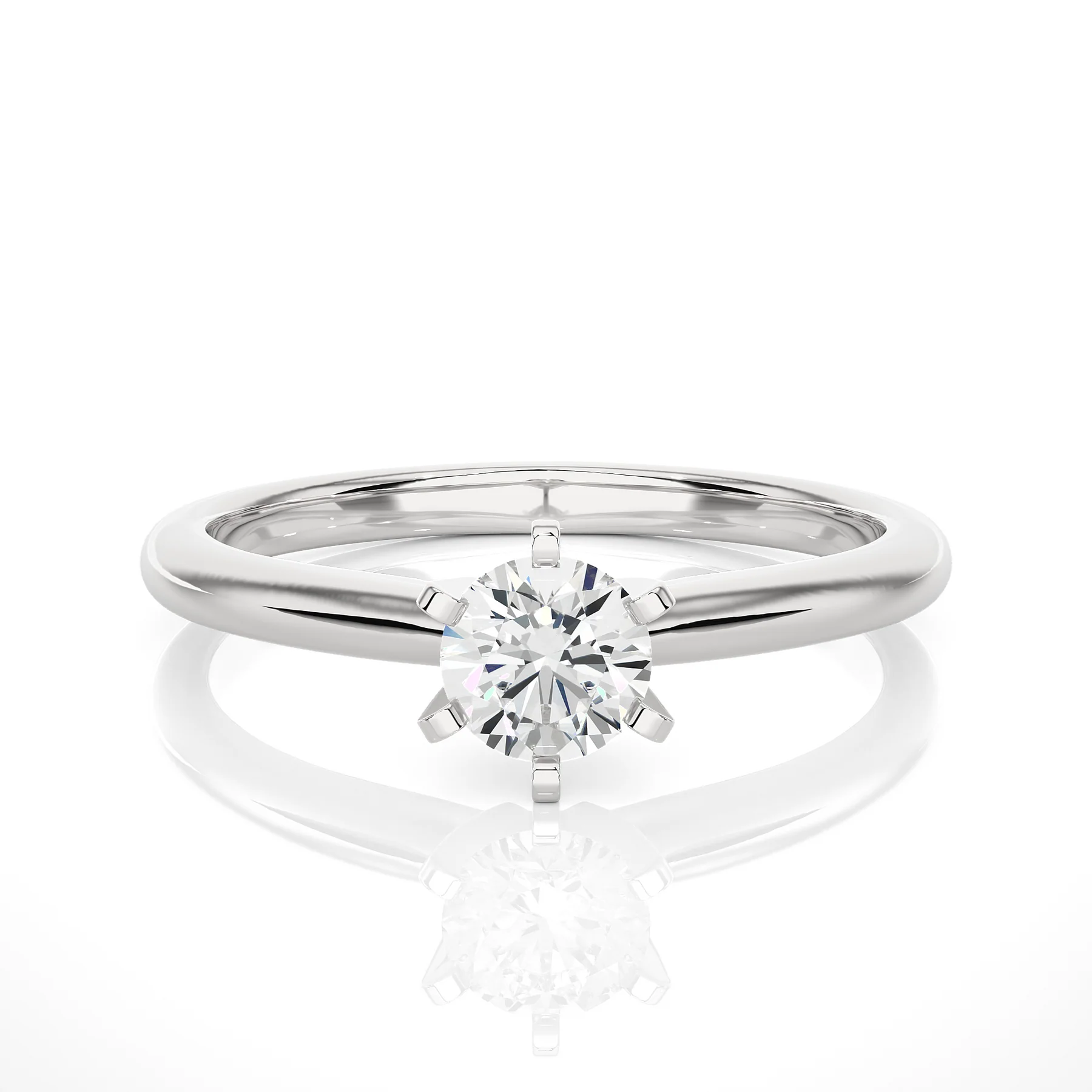 solitaire six prong ring