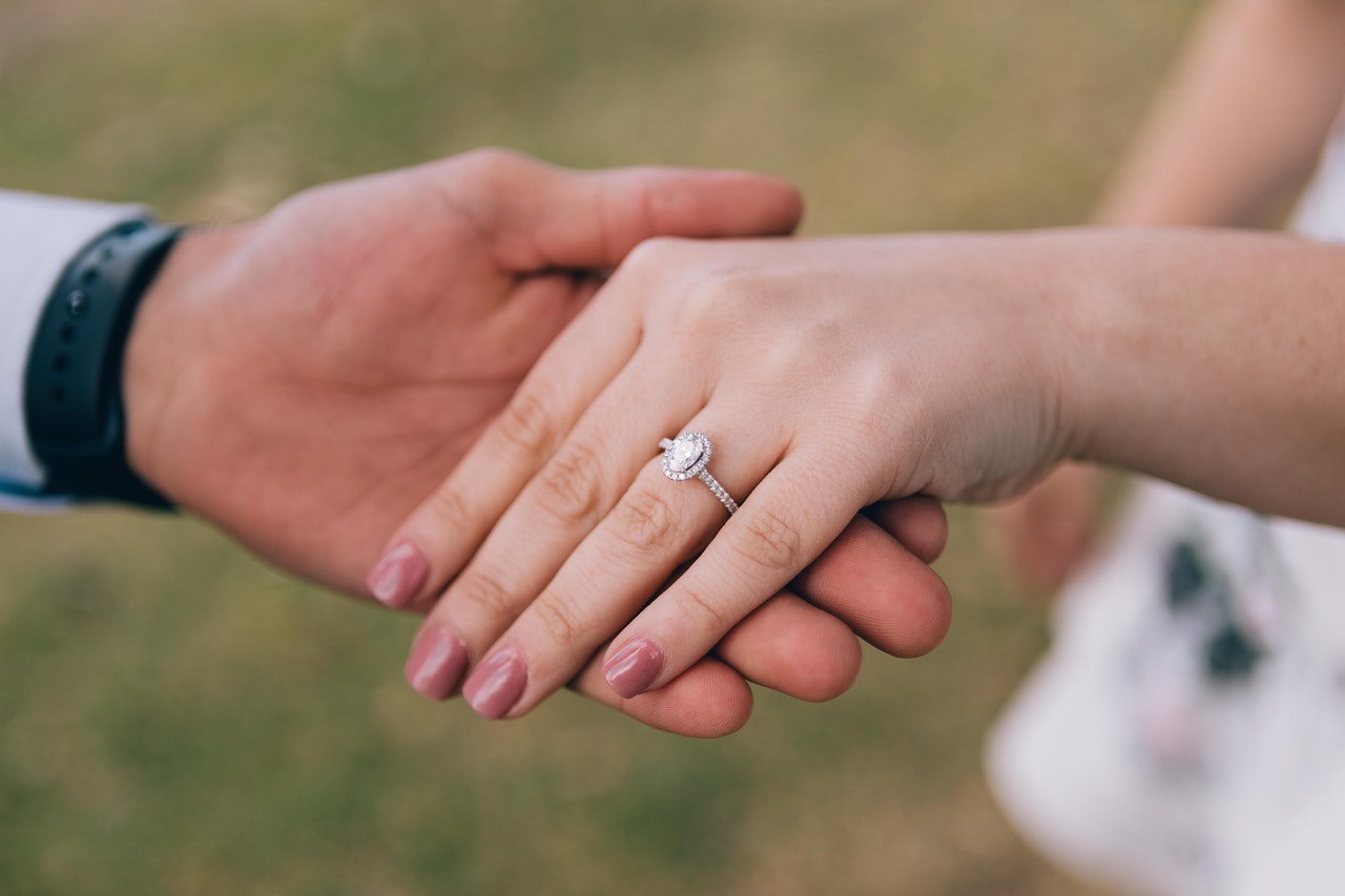 moissanite engagement ring