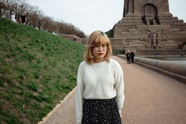 knitted jumper with a skirt