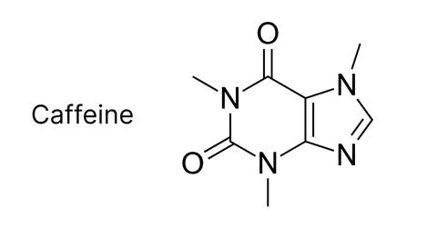 illustration of caffeine molecules