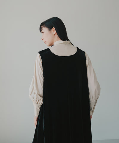 ≪在庫販売≫【THE DRESS #16】no-sleeve velour one piece