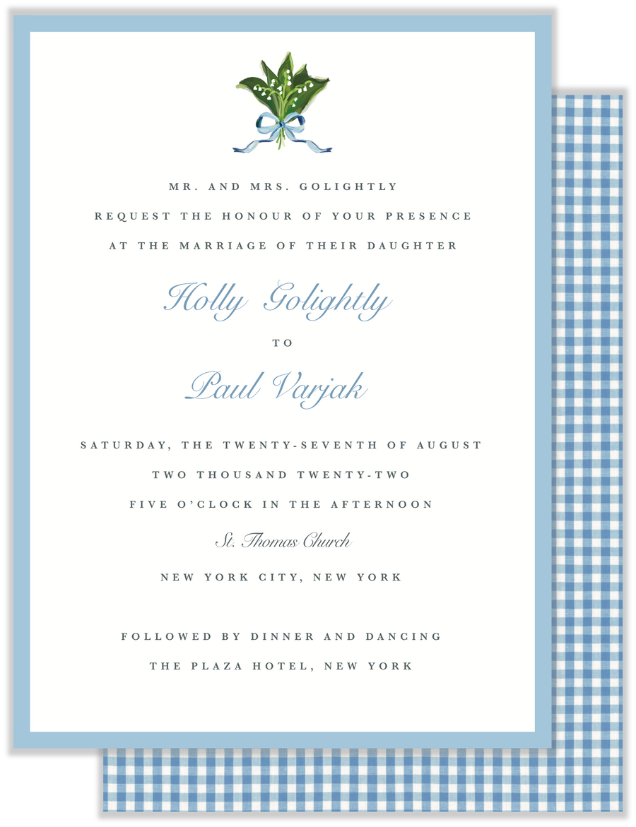 Lily Of The Valley Wedding Invitation – Laura Vogel Design