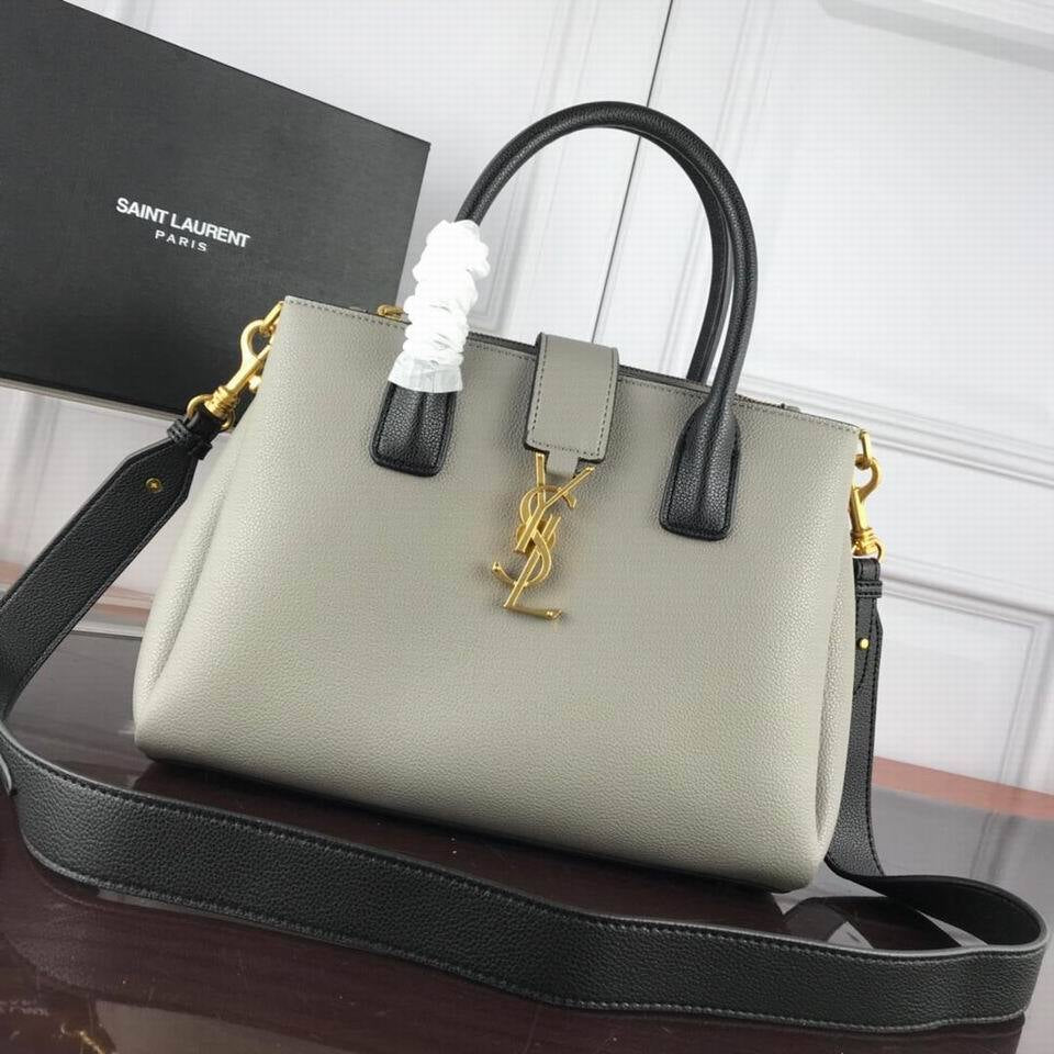 ysl women leather shoulder bag satchel tote bag handbag shopping-11