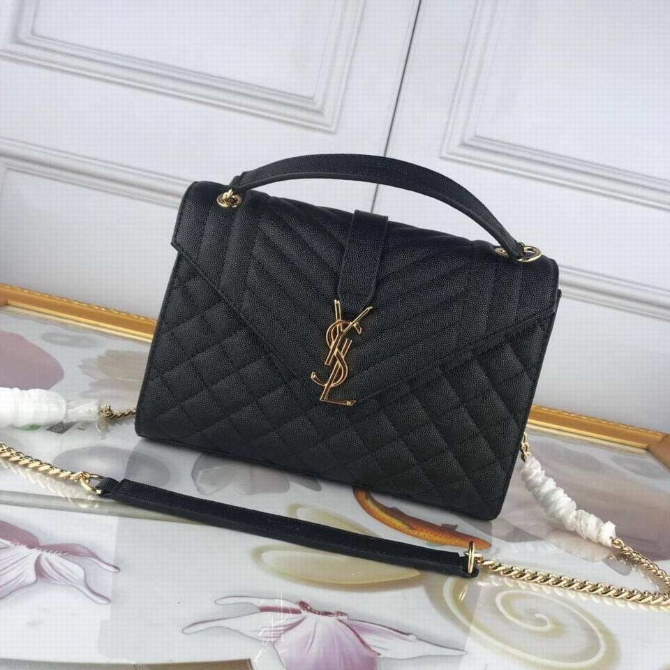 ysl women leather shoulder bag satchel tote bag handbag shopping-292