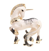 Enamel Unicorn Brooch Pin