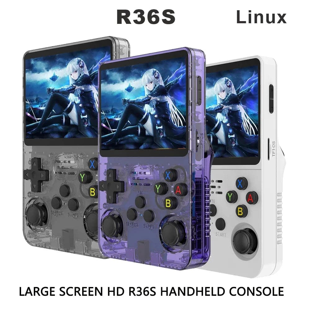 2024 New R36S Retro Handheld Video Game Console Linux System 3.5 Inch IPS Screen Mini Video Player 128GB Classic Gaming Emulator